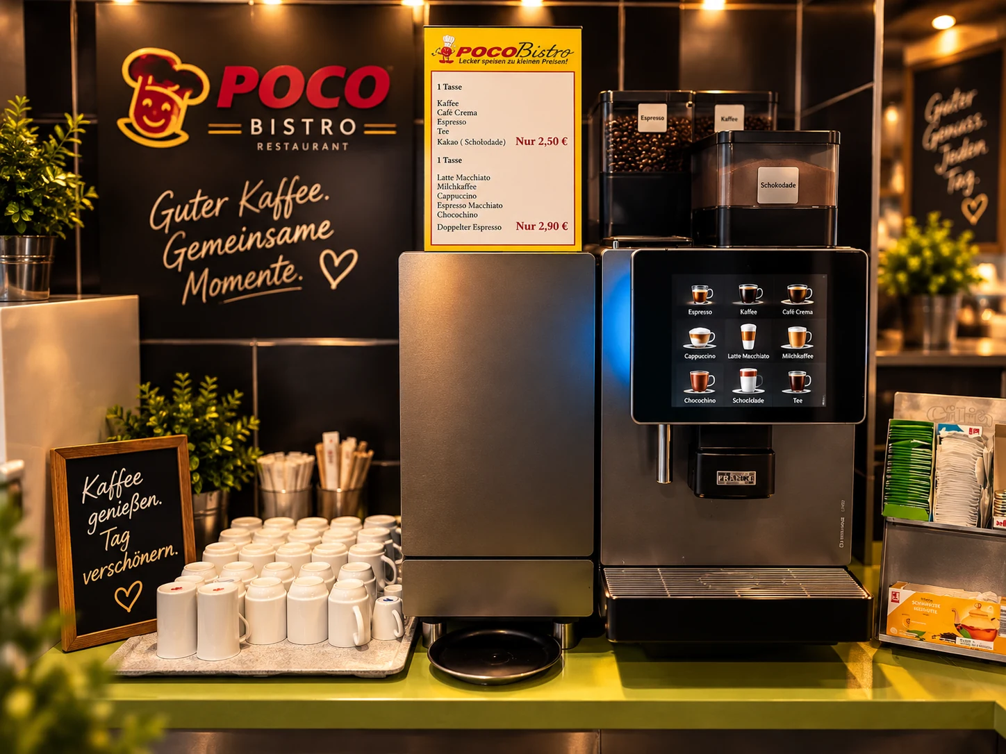 Kaffee Automat im POCO Bistro